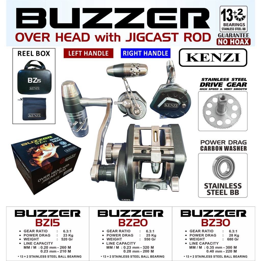 KENZI BUZZER REEL BZ15 BZ20 BZ30 OVER HEAD