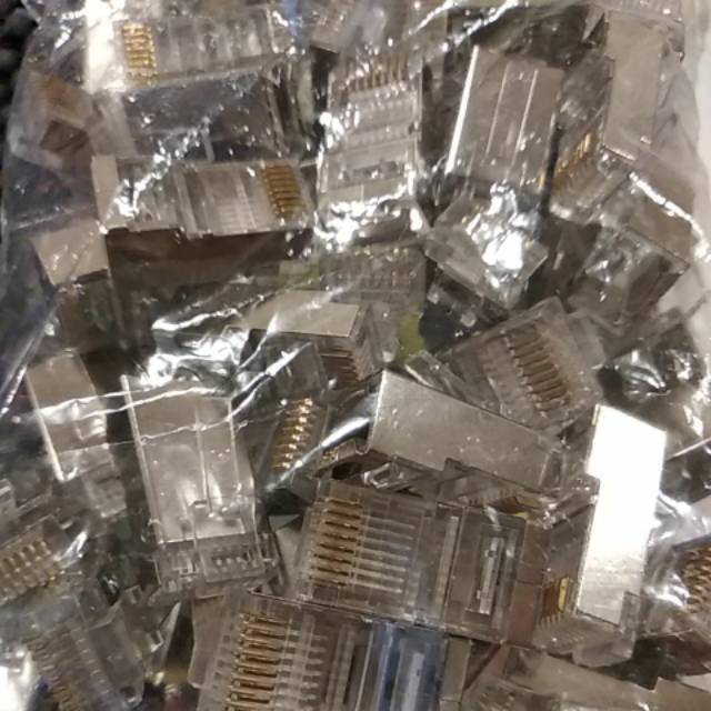 Konektor Rj45 Besi untuk Kabel FTP Outdoor isi 50pcs