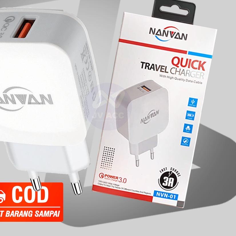 ✷ NVN01 NANVAN QC 3.0 CHARGER FAST CHARGING MICRO USB ALL TIPE HP ➻