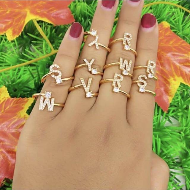 Cincin huruf cincin inisial cincin alphabet