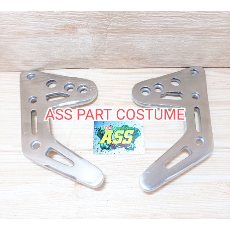 Breket Lampu RX KING Copy Bpro-breket lampu RX king B pro crome poles set kanan kiri terbaik terlaris-Breket saja silver