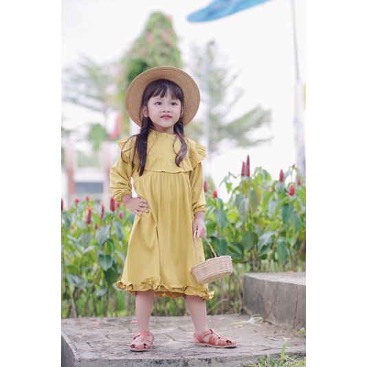 YOBEBEE DRESS ANAK PEREMPUAN DRESS KATUN TWILL YOBEBEE 6 BULAN - 5 TAHUN DRESS ANAK KOREA DRESS BAYI LUCU