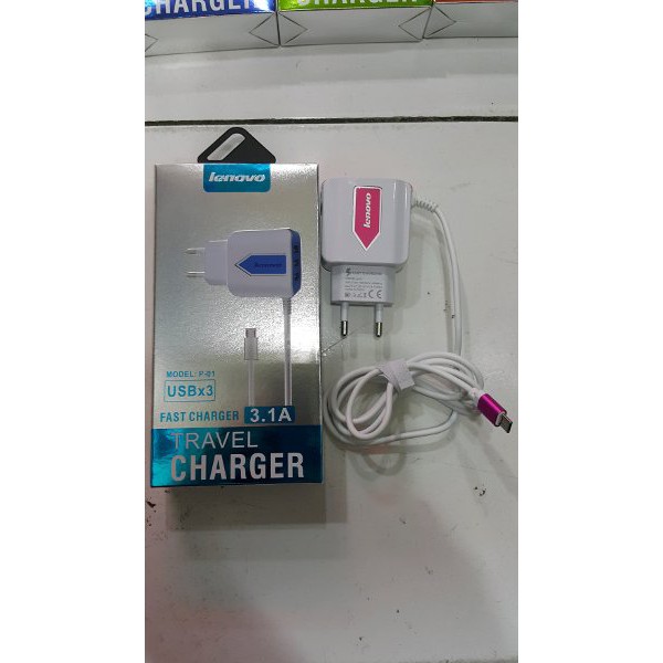 Casan Charger Merek Packing Chrome 3USB 3.1A