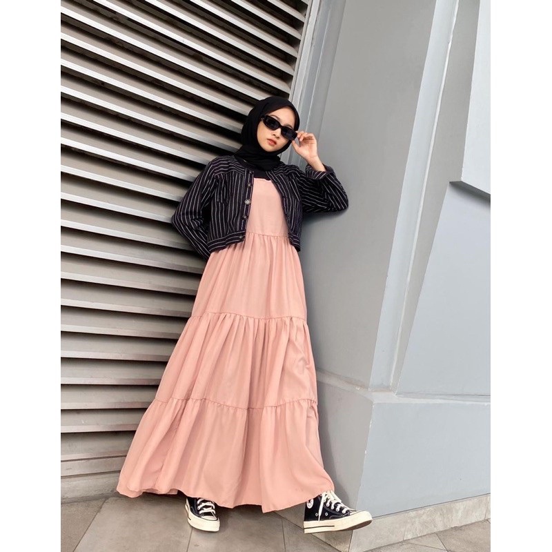 (DBY) ROK OVERALL LIDIANA FLARE RUFLLE SKIRT PREMIUM