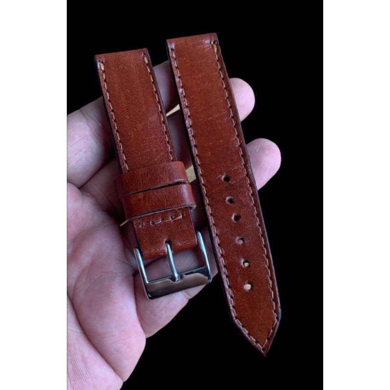 Strap tali jam tangan kulit sapi asli coklat keren nih