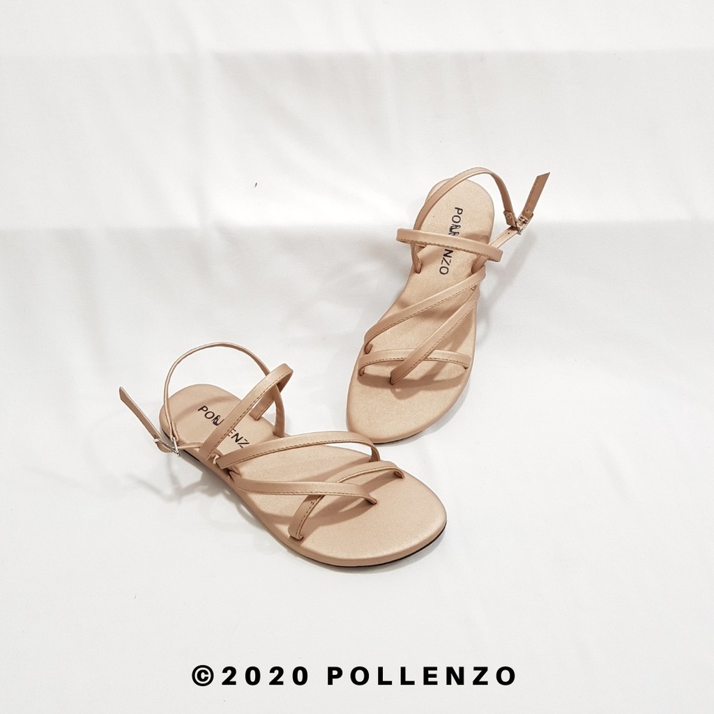 Pollenzo - Sandal Wanita Teplek Tali Bwp-002-MOCCA
