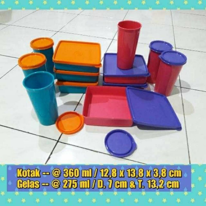 Bawa bekal set tupperware / tempat makan set tupwr