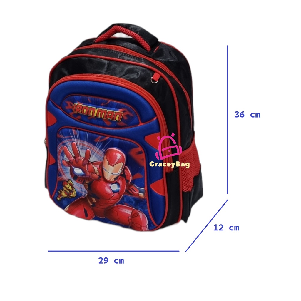 GB-44677B Tas Ransel Anak Laki-laki Embos Free Tempat Pensil