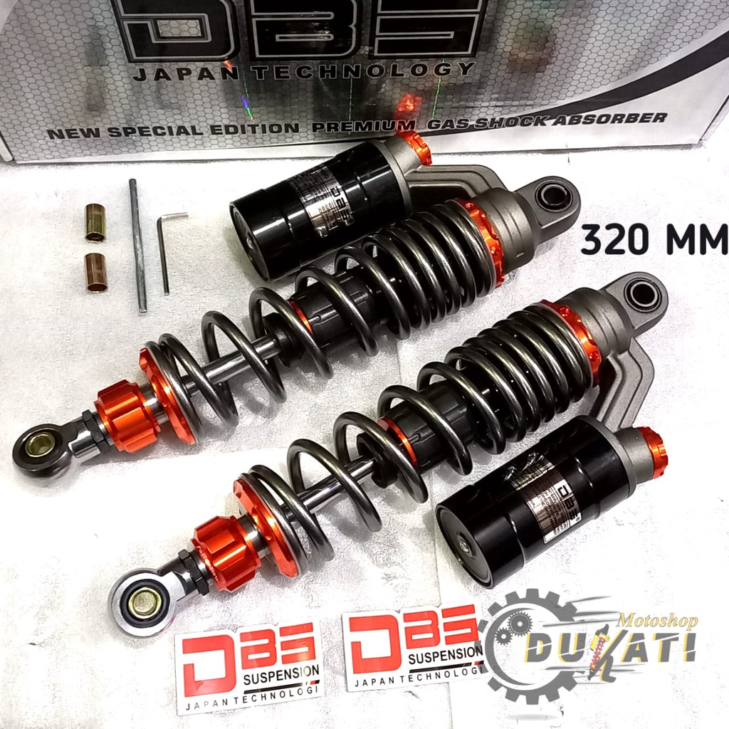 SKOK TABUNG DBS Shockbreaker Tabung GP Copy KTC 280mm 320mm 340mm TITANIUM BLACK shock CB GL Jupiter Z FizR RX Nmax Aerox All motor bebek 8894