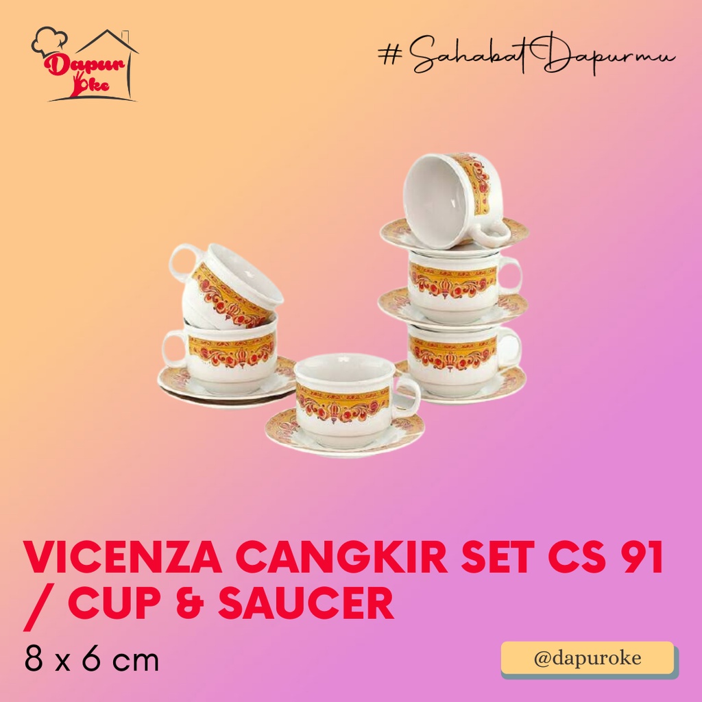 Vicenza Cangkir Set CS 91 / Cup & Saucer