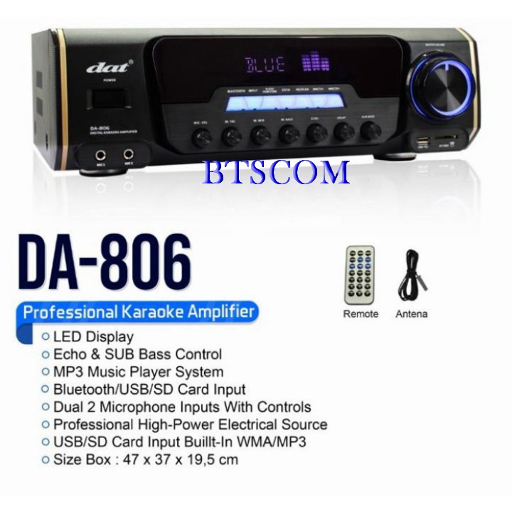 POWER AMPLIFIER DAT DA806 / DA 806 / DA-806 (ORIGINAL)