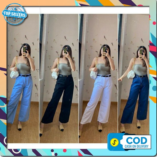 Celana Kulod Panjang Highwaits Kantong Kancing Kulod Uk L Random Kulod Scuba Premium Kulot Ribbon/Ku