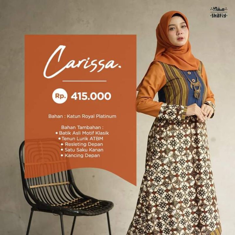 Gamis Etnik Batik Shafiy GBL Carissa