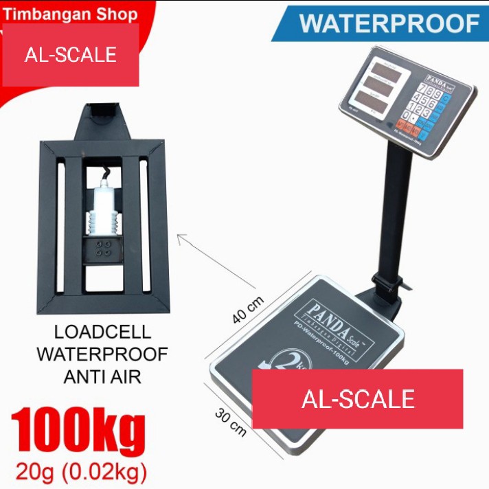 Timbangan Duduk Digital PANDA SCALE 100kg x 0.01kg Waterproof Anti Air timbangan ikan,ayam,daging