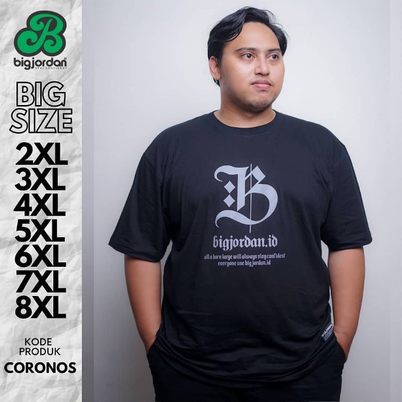 baju kaos ukuran besar/kaos jumbo bigsize XXL XXXL 4XL 5XL 6XL 7XL 8XL