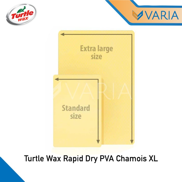 Turtle Wax Rapid Dry PVA Chamois XL 64 x 43 cm Lap Kanebo Cuci Mobil