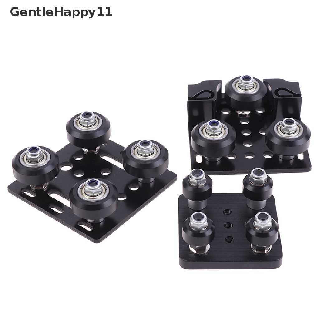 Gentlehappy 3D Printer V gantry plat set slide plate pulley Untuk Roda V-slot 2020/2040
