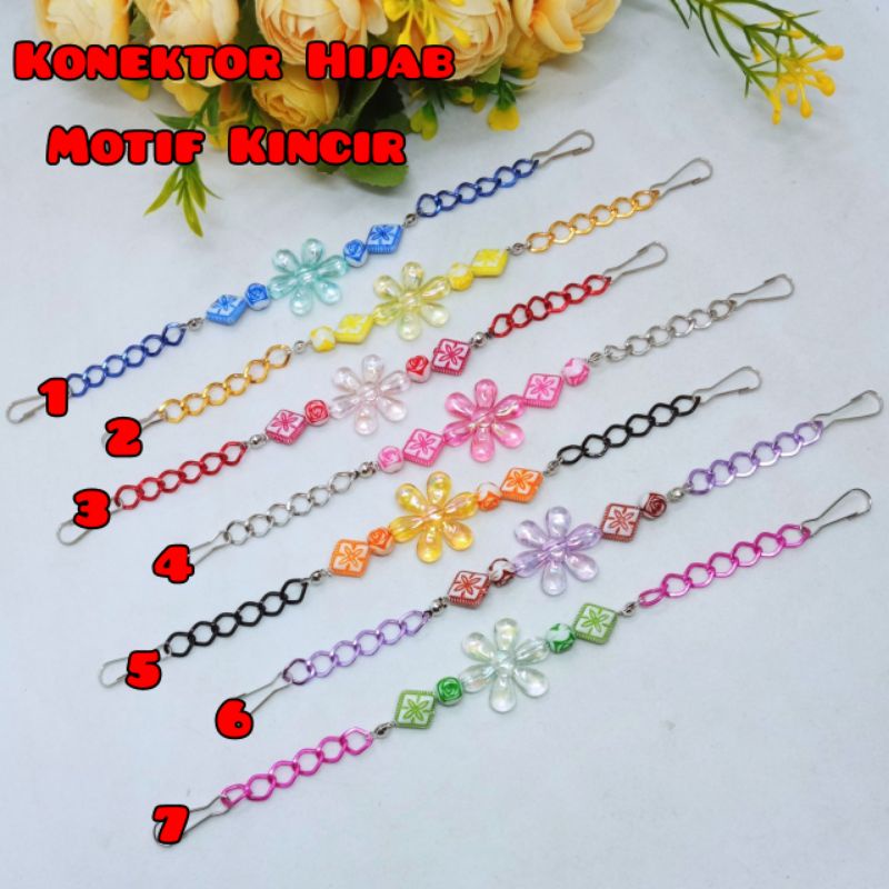 Konektor Hijab Motif Kincir Tali Masker Konektor