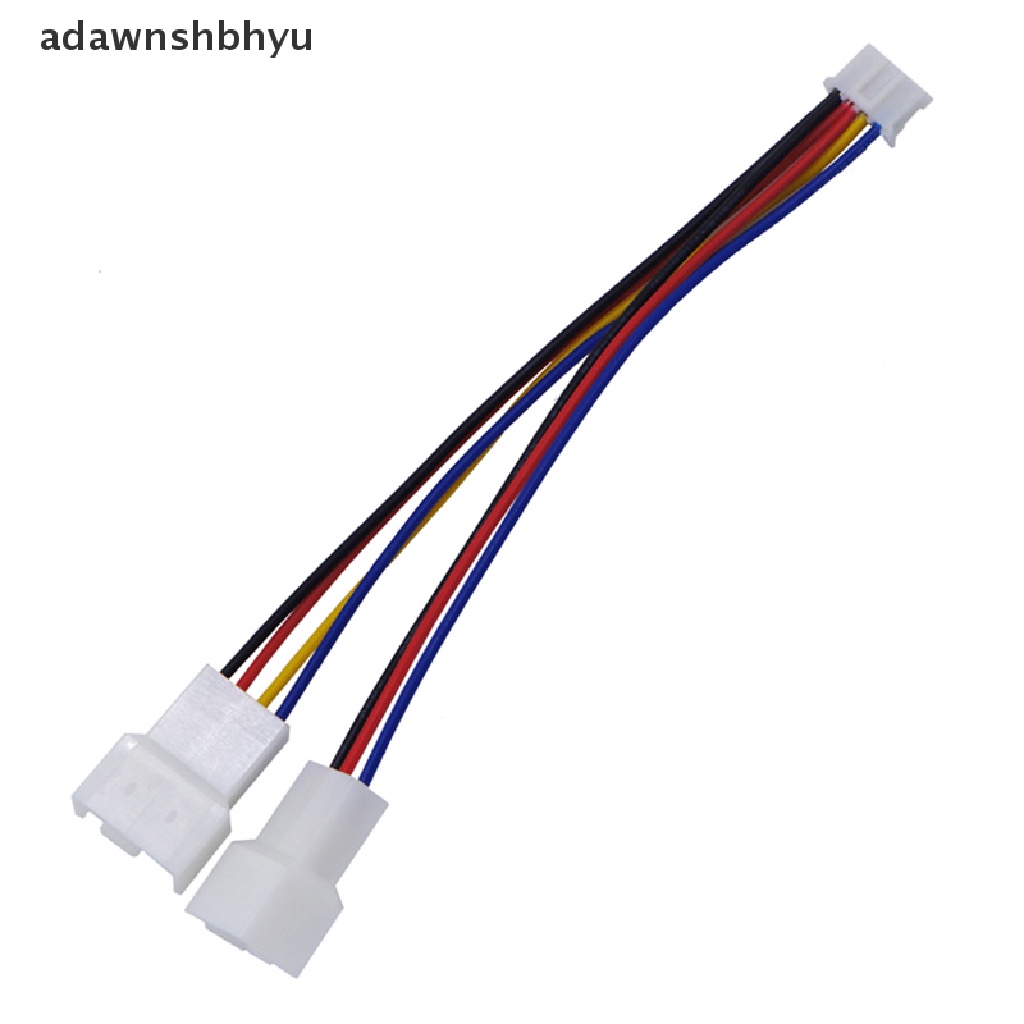 Kabel Power Kipas adawnshbhyu 12cm PH2.0 Kecil 4Pin Ke Double 3Pin/4Pin Kabel Kipas PVC Power