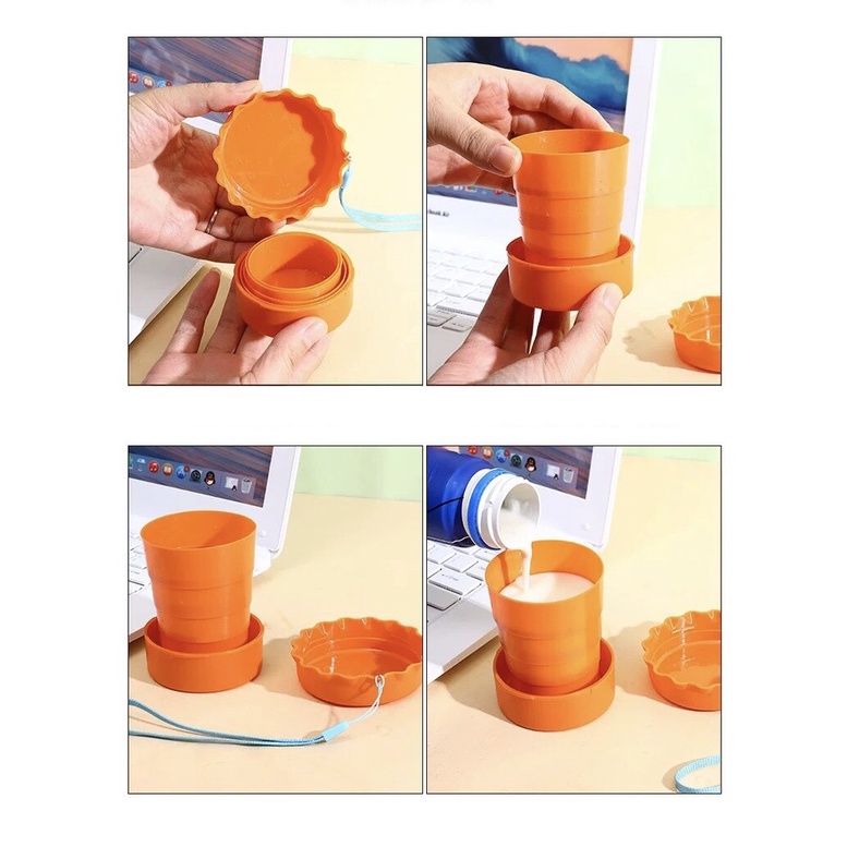 KAISSO - GELAS LIPAT FOLDABLE CUP / CUP PORTABLE CUP TRAVEL / GELAS LIPAT SERBAGUNA / GELAS TRAVEL / GELAS MULTIFUNGSI / GELAS UNIK