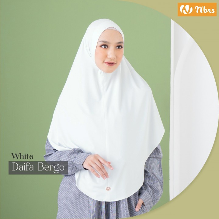 Nibras Hijab Daifa Bergo Bahan Teja Polyspandek Hijab Instant Polos Jilbab SYari