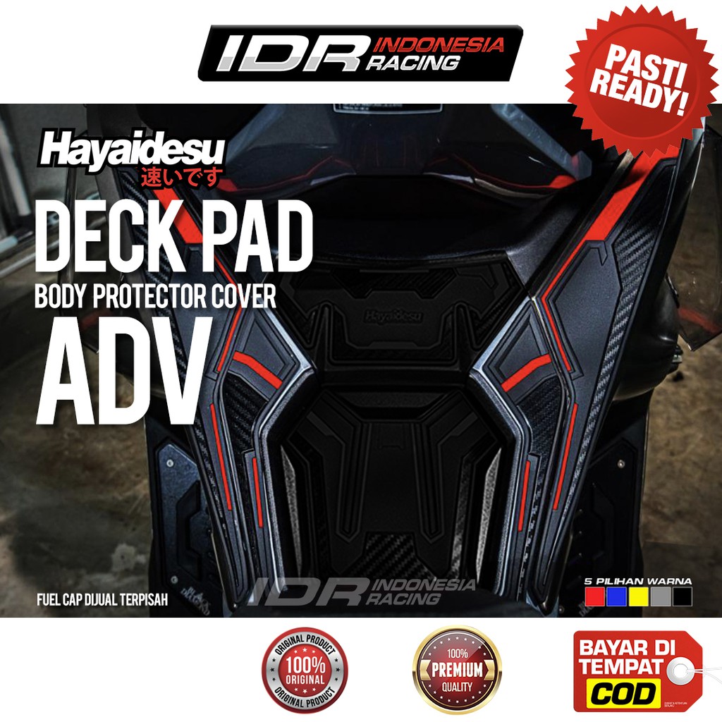 Hayaidesu Dek ADV 150 Deck Pad Cover Aksesoris Variasi Body Protector Stiker 3D Honda