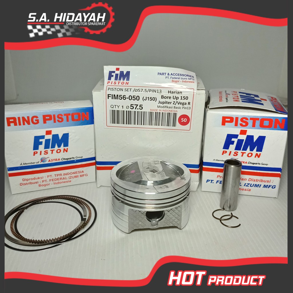PISTON KIT SEHER SET JUPITER Z XXB 57 57,5 58 58,5 59 PIN 13 FIM-5