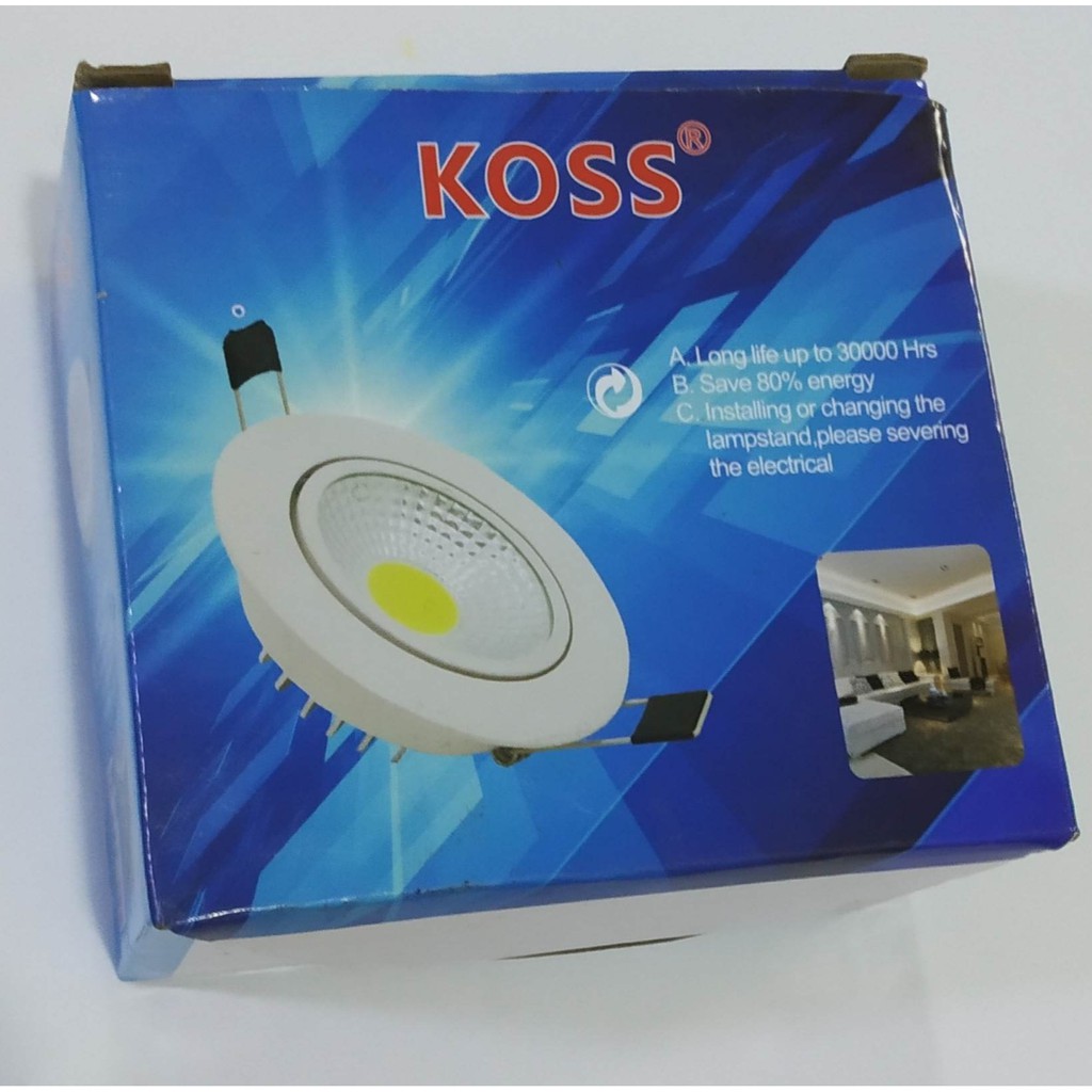 Lampu downlight led 3 mata 3 watt Silver lampu plafon