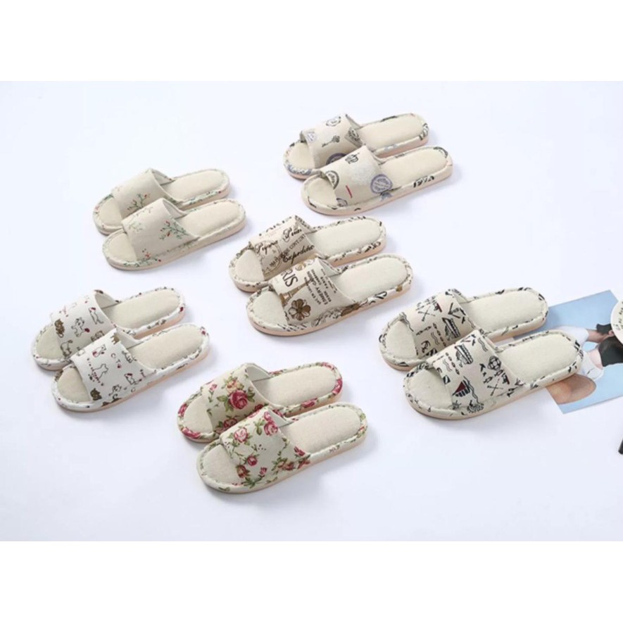 Sandal Rumah Hotel Empuk Nyaman Indoor Halus Motif Gambar Slipper SP003
