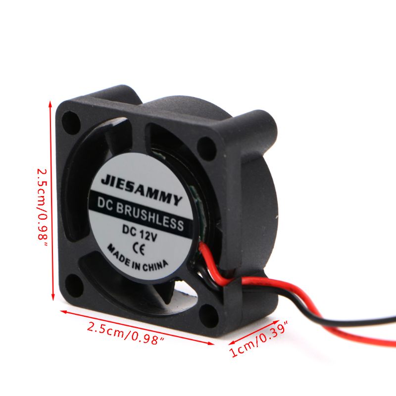 Bt DC12V 2Pin CPU/GPU Brushless Cooling Fan Portable USB Power Heatsink Exhaust Fan