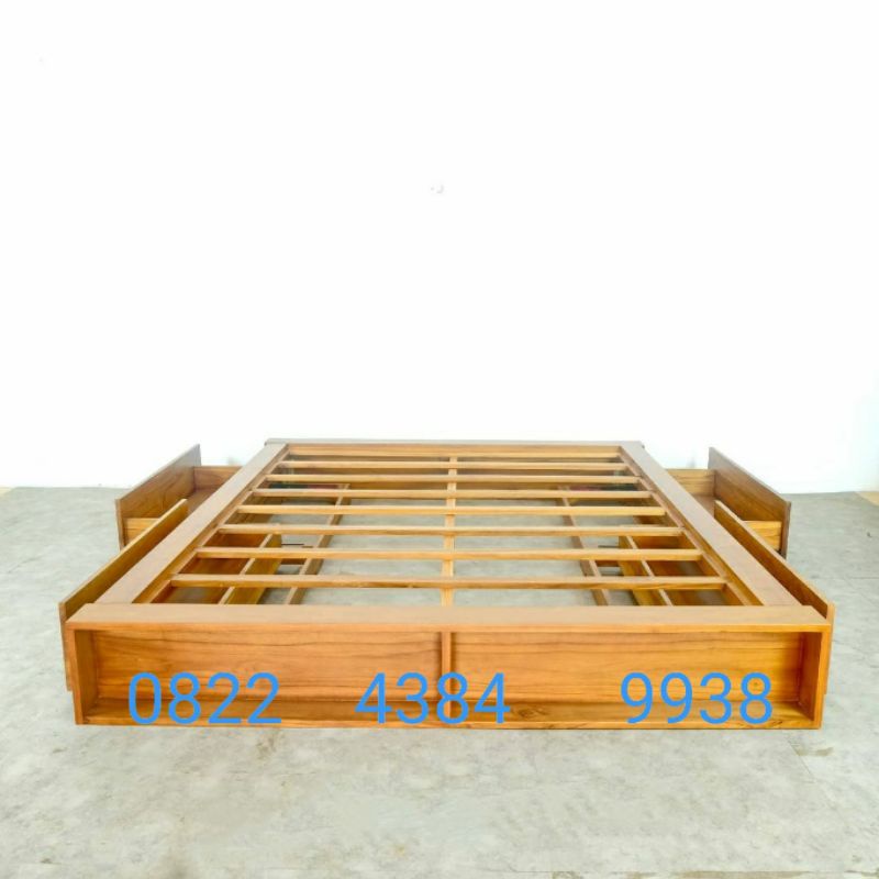 dipan laci jati divan tempat tidur minimalis ranjang pendek murah