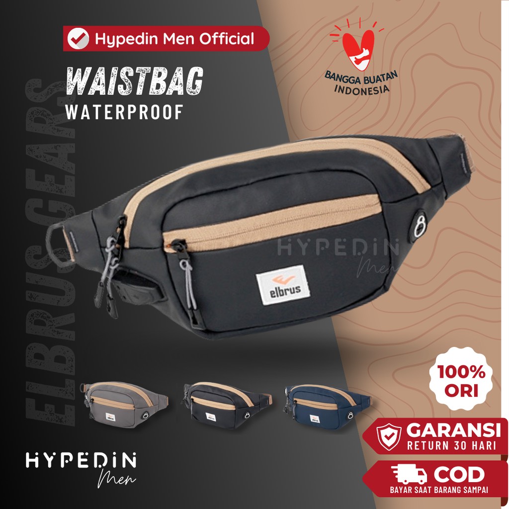 Waistbag Pria Waterproof Tas Selempang Original Tas Pinggang Distro Lokal Brand Premium Hypedin