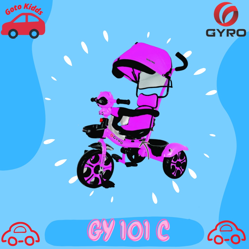 Sepeda Stroler Anak Gyro 101C Sepeda Roda Tiga Anak