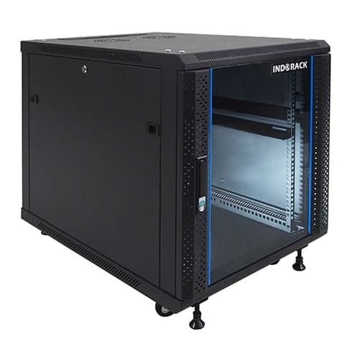 Indorack IR8012G Standing Close Rack 19&quot; 12U Glass Door Depth 800mm IR8012G STANDING CLOSE RACK INDO