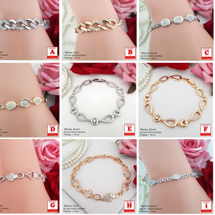 Big Sale.. GR 007 Gelang Wanita Dewasa Perhiasan Wanita Lapis Emas Imitasi Gelang Tangan wanita Akse