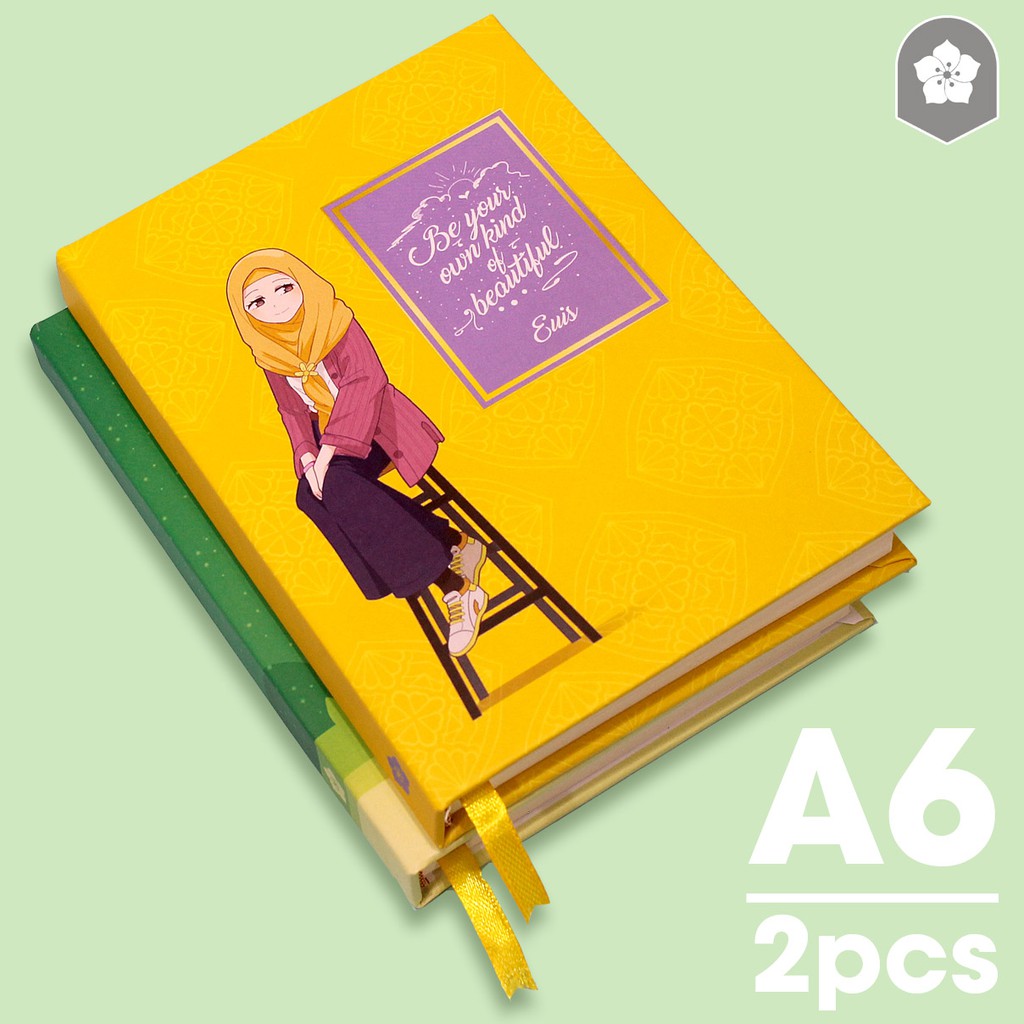 

Notebook polos A6 Paket isi 2 Hardcover Preorder EUIS Just Be Yourself