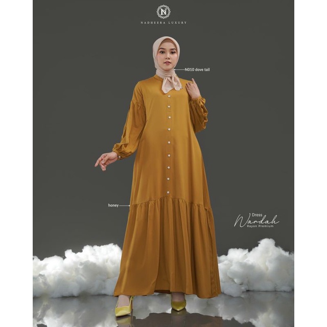 Gamis Nadheera / Wardah Dress by Nadheera Luxury / Nadheera Luxury Wardah Dress / Dress Polos / Dres