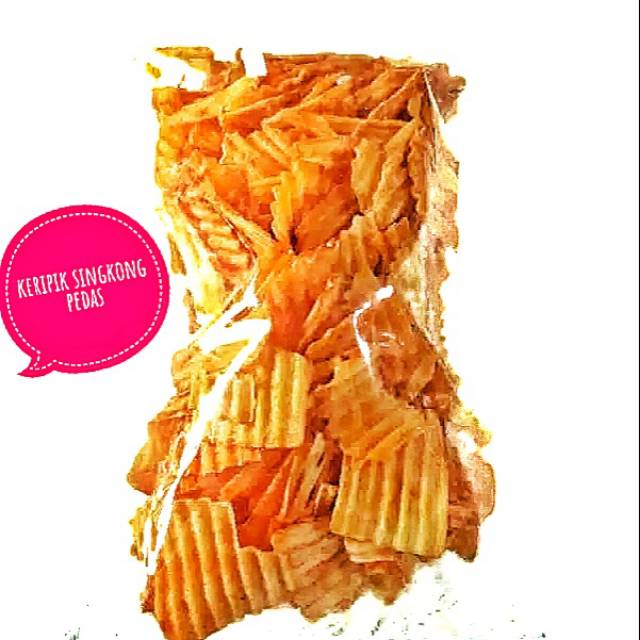 

keripik singkong pedas cemilan enak nikamat gurih