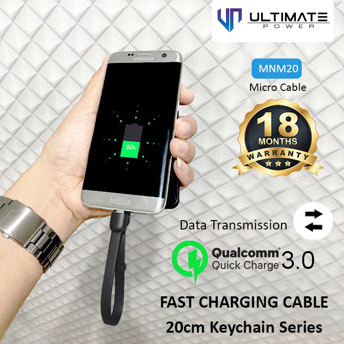 Ultimate Power Kabel Data and Charging Cable Keychain Series Micro USB 20CM Original