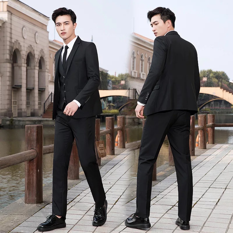 SETELAN JAS FORMAL PRIA SLIMFIT ORIGINAL NIKAYU 5IN1 LENGKAP EXCLUSIVE FULL BLACK LIST PUTIH BAHAN HIGH TWIST PREMIUM