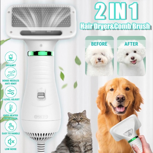 Pet Grooming Dryer Pengering Bulu 2 In 1 untuk Hewan Peliharaan