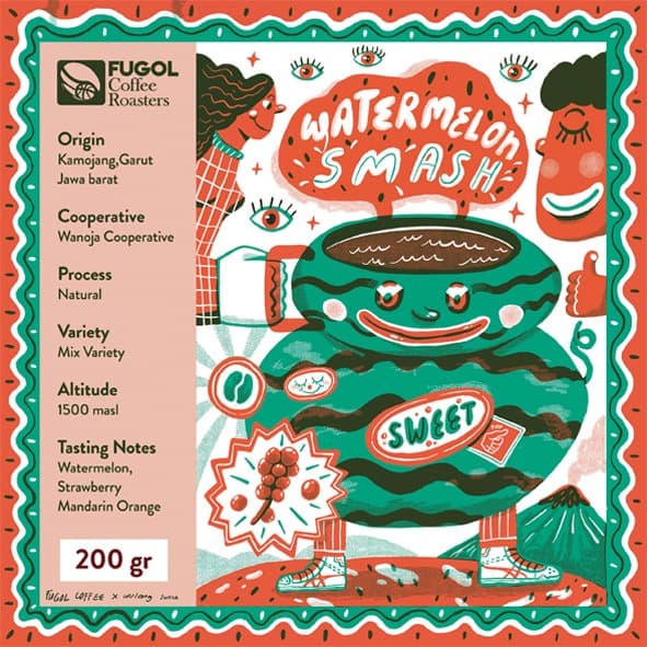 

kopi-biji- kopi arabika watermelon smash! 200 gram natural ( biji / bubuk ) - biji -biji-kopi.