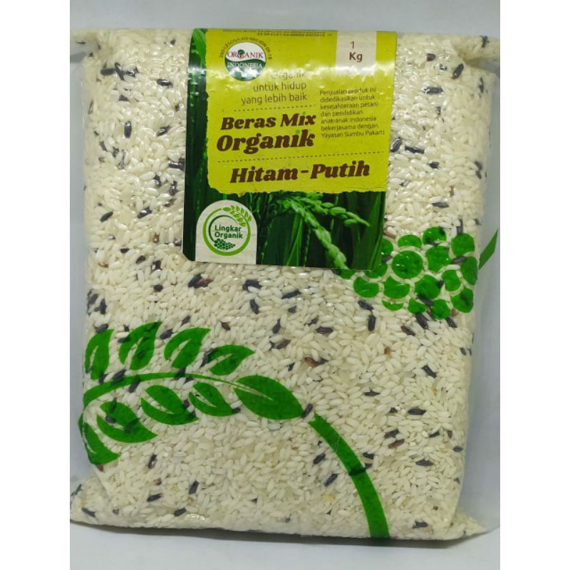 

Beras mix organik hitam putih