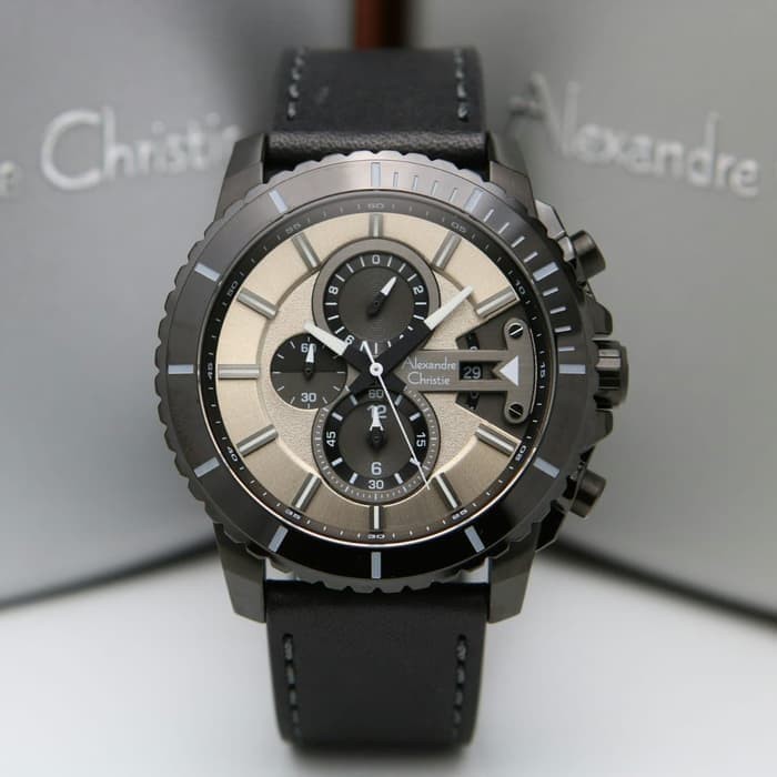 Jam Tangan Kulit Pria Alexandre Christie AC6527 / AC 6527 Original