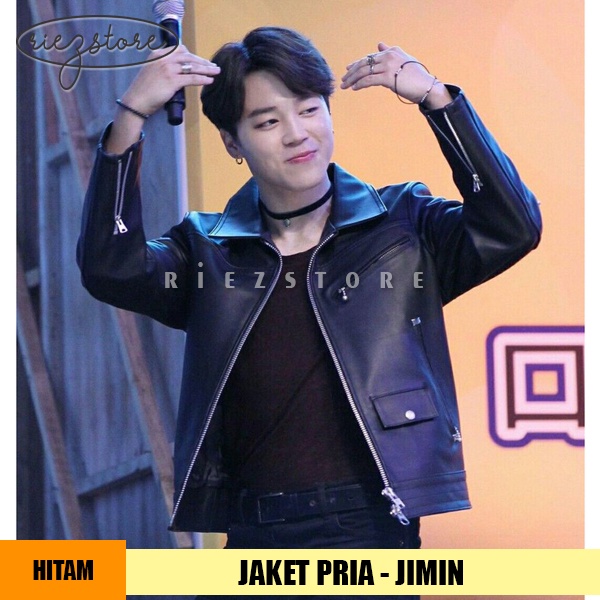 RZS x JIMIN - Jaket Kulit Sintetis Viena Jimin BTS Army Leather Jacket Premium Original Pria Wanita 