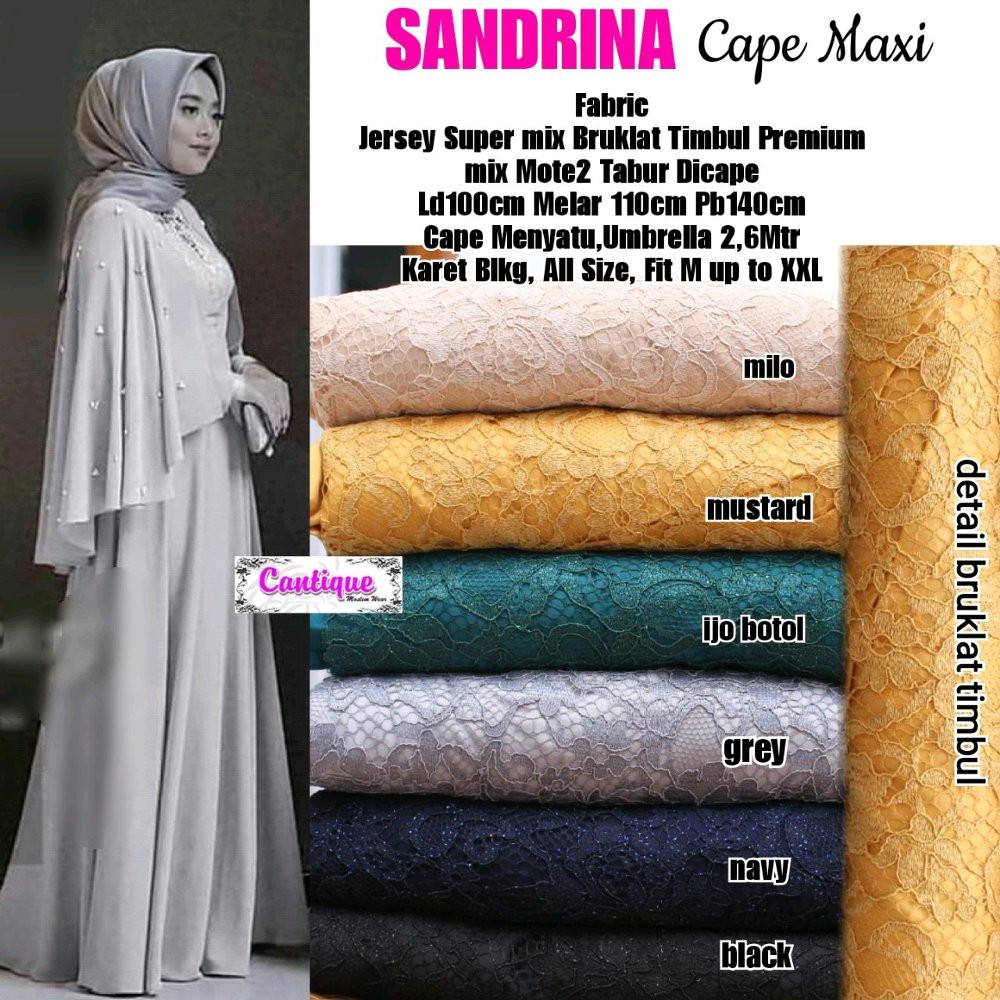Jual  Sandrina Cape Maxi  Diskon