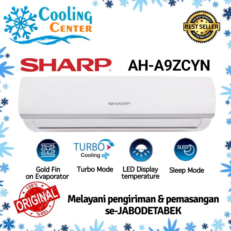 AC SHARP AH - A 9 ZCYN 1 PK R32 AH-A9ZCYN LOW WATT + PASANG INSTALASI