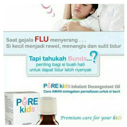 PURE KIDS INHALANT 10ML , OBAT HIDUNG TERSUMBAT, PELEGA HIDUNG TERSUMBAT ANAK