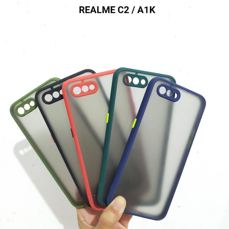 CASE MATTE REALME C2 TRANSPARAN FUZE MACARON MY CHOICE - FA