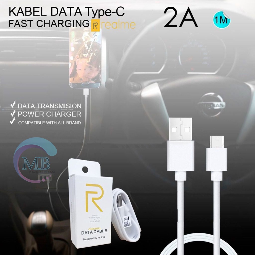 Kabel cable data original REALME Fast charging 2A TIPE C usb realme 6 6pro 7 7pro 8 8pro supoort vooc MB2614